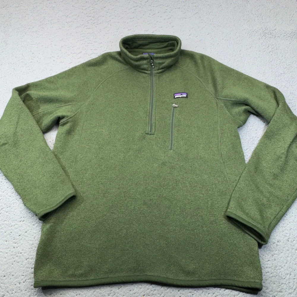 Patagonia Better Sweater 1/4 Zip Mens Medium Green Fleece Pullover Gorpcore